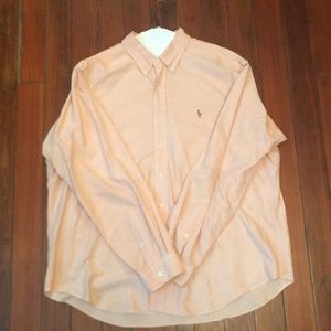 Peach colored polo button down. Size XXL